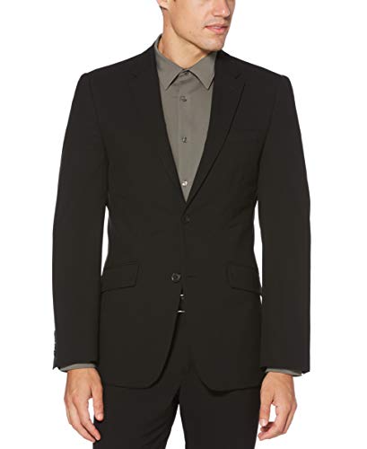 Perry Ellis Men's Slim Fit Washable Tech Jacket, Black, 42 Regular