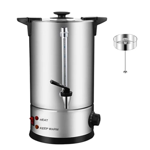 AIZELAISU 保温ポット 電気ケトル 業務用コーヒーバケツ 35L大容量 30-110℃温度調節可能 電気保温ジャグ 湯沸かしポット 電熱保温バケツ 二層式湯沸かし器 保温/保冷用 水ボイラー コーヒー、花茶、ミルク、果茶、?茶などを作る ステンレス