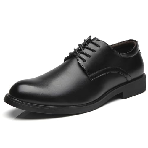 Formal Oxford Shoes for Men Lace Up Classic Formal Oxfords Lace Up Dress Shoes Business Oxfords Shoes Low Top Non Slip Anti-Slip Slip Resistant