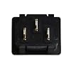 FILSHU IEC320 C14 Panel Mount Plug Adapter AC 250V 15A 3 Pins IEC Inlet Module Plug Power Connector Socket with 3 Wires (3 PCS )