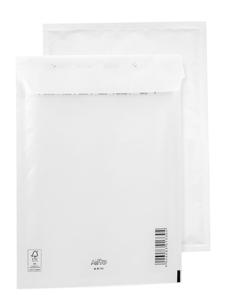 Bantex E5 240 x 275 mm 15/E White Bubble Envelopes with Self-Adhesive Seal Pack of 100
