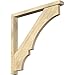 Ekena Millwork BKT0402X38X38BOA05RDF Balboa Block Rough Sawn Bracket w/Offset Brace, Douglas Fir