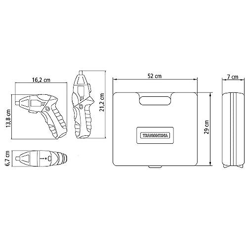 Parafusadeira a Bateria Tramontina 1/4'' 4,8v C/Maleta 46pç