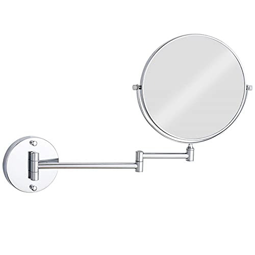 Miroir de maquillage mural OGRAFF à finition chromée durable et design extensible