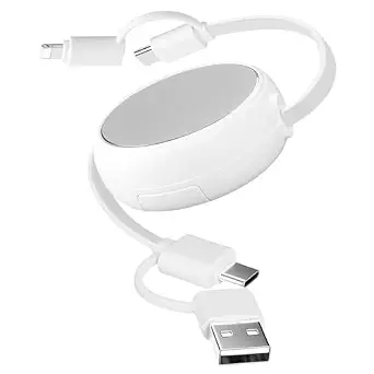 Verilux 4 in 1 PD 60W Retractable Type C Cable White - Image 2