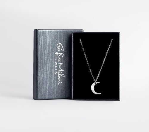 Sofia Milani - Solid 925 Sterling Silver Necklace for Women - Moon Pendant - 502413