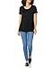 Amazon Essentials Women's Relaxed-Fit Short-Sleeve Scoopneck Swing T-shirt (Available in Plus Size), Black, XX-Large