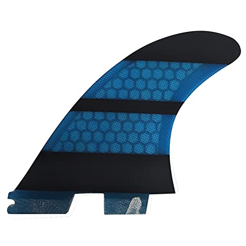 Deportes acuáticos Reemplazo de la aleta de la tabla de surf 3 unids Honeycomb Fibra de carbono Surfboard Rudder Surfing Propeller Aletas de tabla de surf Tablas de surf ( Color : Blue , Size : K2.1 )