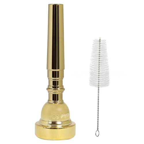Danchet Gold Plated Metal Trumpet Mouthpiece, 5C Gold - For Beginners and Professionals - Musical Instrument Accessories.…