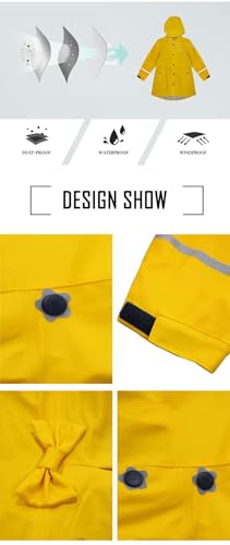 Girls Waterproof Raincoat with Bow Thinly Lined Parka Stylish Rain Hold for Outdoor Activities3