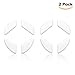 2Sets Hyperslides Rounded Curved Edges Mouse Feet, Skates, Pads for Finalmouse Ninja Air58, Ultralight Pro, Sunset, Phantom Gaming Mouse Feet Replacement (0.8mm, Smooth, White) Pro Performance Upgrade