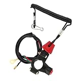 2 Pcs Tether Cord Snowmobile, 12V 2-Wires ATV Kill Switch Tether Engine Motor Kill Switch Handlebar Mount Tether