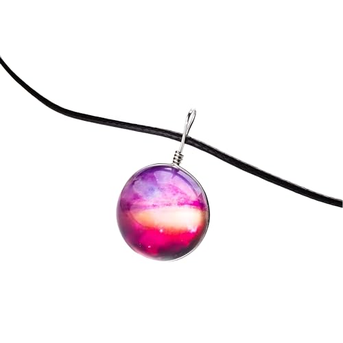 Pendentif étoile spatiale et collier planète en verre pour votre style quotidien