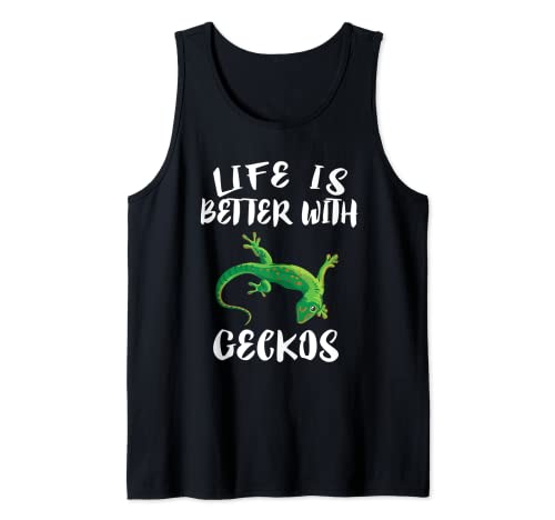 Life Is Better With Geckos Lizards - Regalo de animales Camiseta sin Mangas