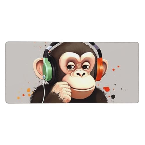 Tapis de souris de jeu étendu XXL résout le manque d'espace tapis long singe musical 90x40