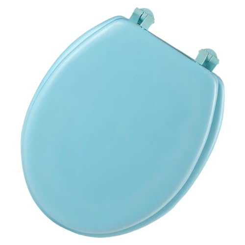 Tofficu Siège De Toilette Standard En Eva Épais, Couvercle De Siège Souple Bleu Uo, Abattant Wc Confortable Et Amovible, Accessoire Salle De Bain Pour Remplacement, Montage Facile, Usage Quotidien