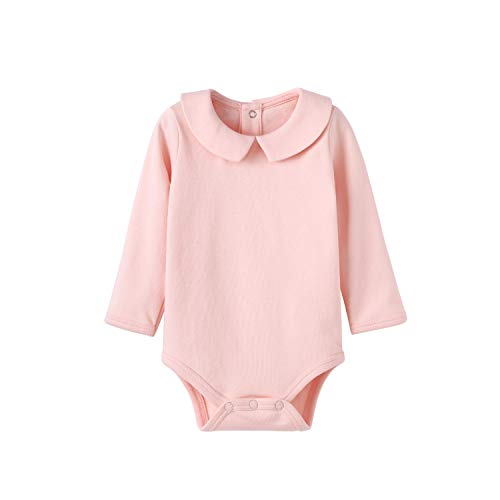 Image of pureborn Baby Girls Boys Bodysuit Super Soft Cotton Romper 0-24 Months
