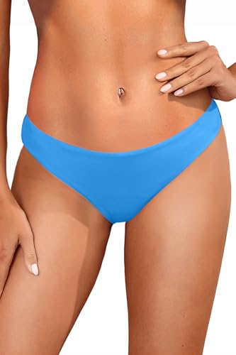 Image of Tempt Me Women Low Rise Bikini Bottoms - Moderate Coverage Bathing Suit Bottoms Low Waisted Swimsuit Bottoms Brief