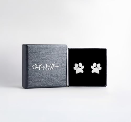 SOFIA MILANI - Solid 925 Sterling Silver Earrings for Women - Paw Stud Earring - 210723