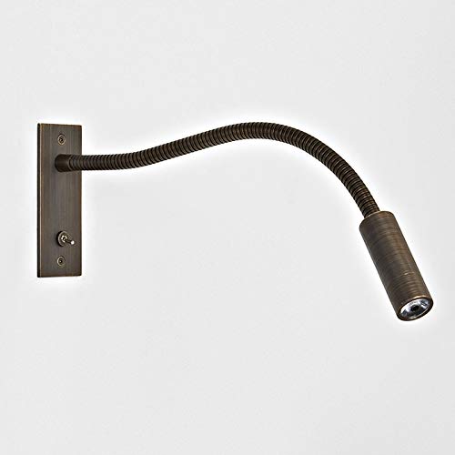 LMAMZ Led Spotlight Lamp Long Gooseneck, Gooseneck Lamp Chrome Wall Mounted Reading Lights for Bedroom with Switch, 360 Rotatable Wall Light Flexible Bedside Lamps Single Spot Lights for Wall,Bronze - Cosy Home Interiors LMAMZ Led Spotlight Lamp Long Gooseneck, Gooseneck Lamp Chrome Wall Mounted Reading Lights for Bedroom with Switch, 360 Rotatable Wall Light Flexible Bedside Lamps Single Spot Lights for Wall,Bronze