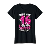 Así es como se ve 16 y Sweet. Camiseta de cumpleaños Milestone femenina y divertida. Esta camiseta de cumpleaños para adolescentes es un regalo de cumpleaños increíble y especial para su hija. Gran camiseta para fotos con su Sweet 16 Squad. The Birtday