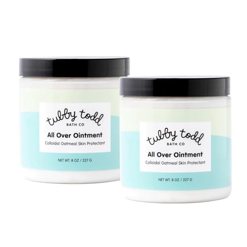 TUBBY TODD All Over Ointment – Baby Eczema Cream – Everyday Multi-Purpose Baby Skin Relief Cream – Sensitive Skin, Dry Skin, Rash, & Irritation – Steroid & Gluten Free – Fragrance-Free, 2 Pack, 8oz