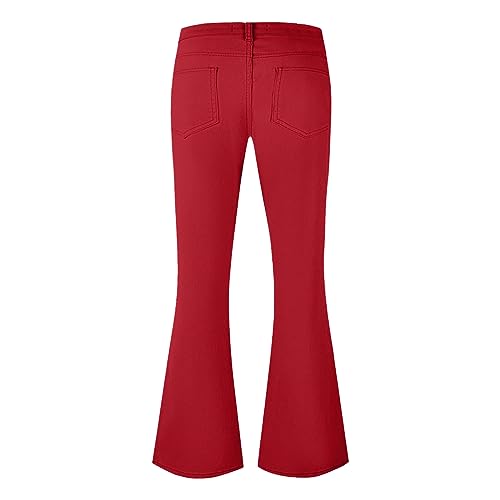 Suerghwax WENKOMG1 PANTS 2024-275 Mens Bell Bottoms Pants Vintage Denim Pants 70S Disco Jeans Pants Stretch Twill Trousers Slim Fit Flared Pants Khaki Pants Lounge Pants Mens Casual Pants Retro Pants thumb #2