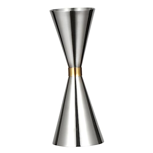 PRETYZOOM Stainless Steel Jigger Scale Double Head Measuring Cup Bar Accessory Ounce Wine Measurer for Bartending