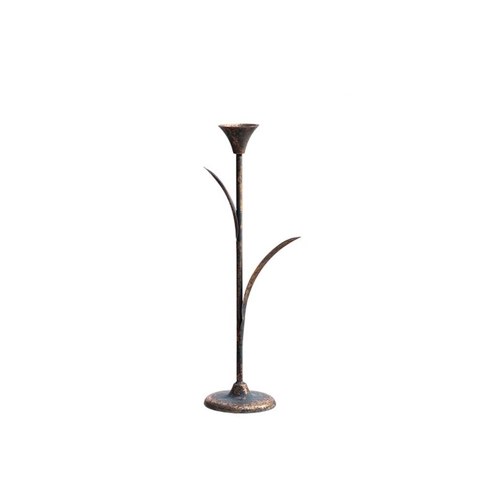 Eines A Candlestick Holders Homestay Old Iron Candlestick Decorations Dining Table Romantic Candlelight Dinner Decorations Candlesticks Holders For Home Decor(A)