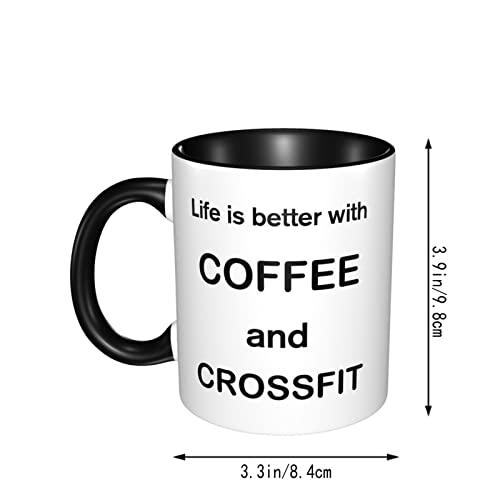 Taza Crossfit – Life is Better with Coffee and Crossfit – Divertido regalo para Crossfit, divertida taza de café de… - Imagen 6