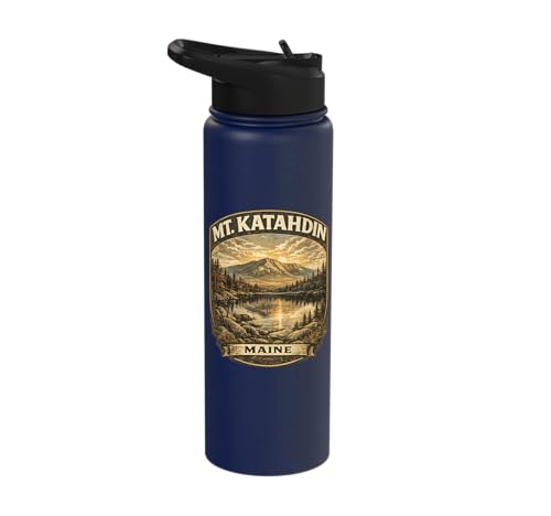 Mount Katahdin Maine Mt. Katahdin Maine Appalachian trail Stainless Steel Insulated Water Bottle