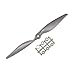 uxcell RC Propellers CW 11x5.5 Inch 2-Vane for Airplane Toy Nylon Gray with Adapter Rings