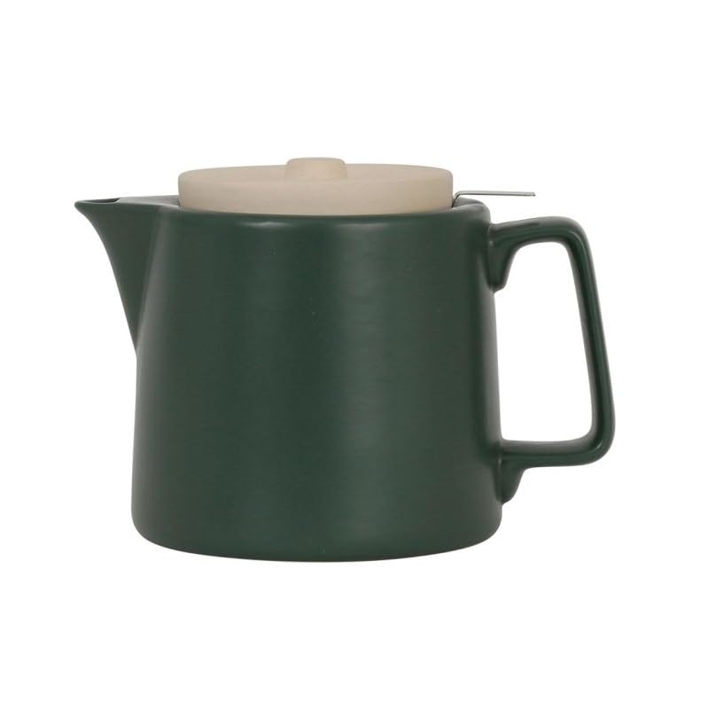 Théière en grès Sema 1L de qualité supérieure couleur vert sauge mat