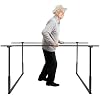 Physical Therapy Parallel Bars - 7FT/213cm Walking Assist Bars with Adjustable Height and Width, Home Gym Parallel Bars Workout Dip Stnads for Strength Training Fitness