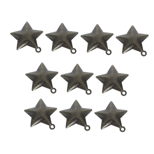 DOITOOL 10piezas Campanas De Metal Retro Forma De Estrella Campanillas Rústicas Vintage Para Decoración De Fiestas Navideñas Manualidades y Coronas
