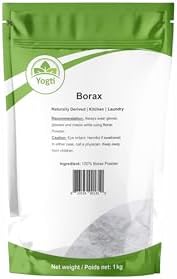 Yogti [Canadian Brand] Borax Powder Laundry Detergent Booster 1 kg, Pure and Natural, All Purpose Household Cleaner - 1 Kg