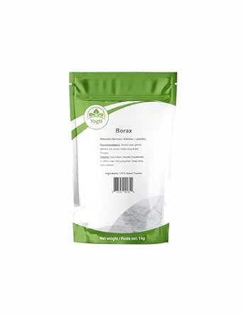 Yogti [Canadian Brand] Borax Powder Laundry Detergent Booster 1 kg, Pure and Natural, All Purpose Household Cleaner - 1 Kg