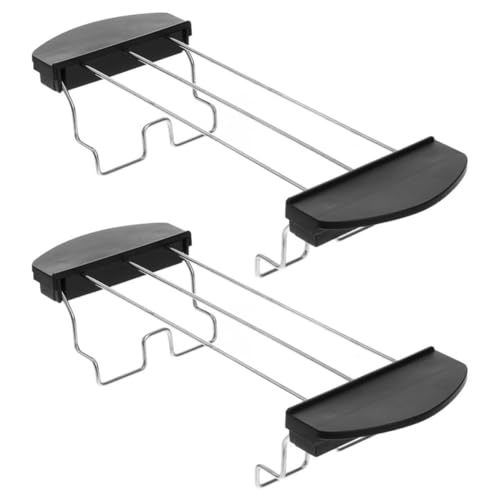 DRESSOOS Rejilla para Tostadora de Acero Inoxidable y Plata, Diseño Antiescaldad Reutilizable, Soporte para Sándwiches y Cupcakes en Cocina y Enfriamiento, Pack de 2 Piezas