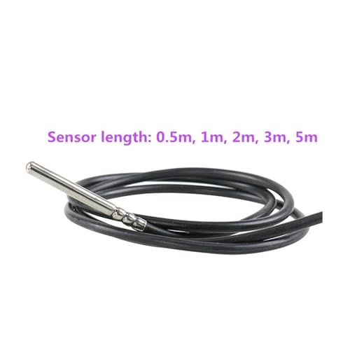 Relé de control de temperatura DIN GRW8 CA CC 24-240V con sonda de dos metros 5