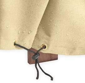 Plow & Hearth Deluxe Outdoor Rocking Chair Cover | All-Weather | Water-Repellent | Fade-Resistant | Reinforced Seams | 26.75" L x 31.5" W x 44" H | Tan