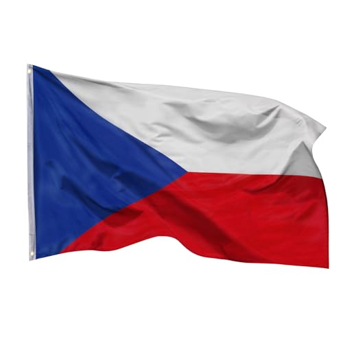 Aricona Tschechien Flagge 90x150cm - wetterbeständige Fahne mit Messingösen, 100% Polyester, robuste Doppelnaht & in lebendigen Farben - ideal für Flaggen-Liebhaber