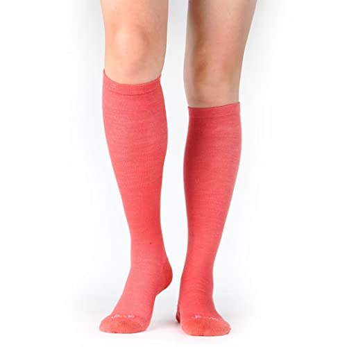 Image of ja vie Ultra Warm Merino Wool Compression Socks for Men & Women Cushion Crew Socks for Running Cycling Travel (15-20mmHg)