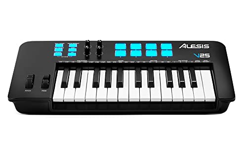Teclado Controlador de produção Musical 25 teclas USB-MIDI