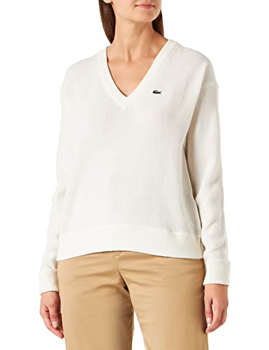 Lacoste Damen Af9554 Pullover, Mehl, 42