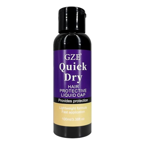 GZE Quick Dry Hair Protective Liquid Cap for Wigs Pre-Wig Application Scalp & Hair Shield Lightweight Invisible Barrier with Fast-Drying Protective Shield Bond for Quick Weave
