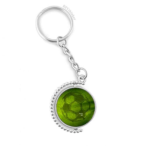 Llavero de fútbol giratorio antiestrés con anillo de metal resistente