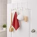 Dependable Industries inc. Essentials Over The Door Hooks – 4 Pack White Plastic Door Hangers for Towels, Clothes, Coats – 4.5