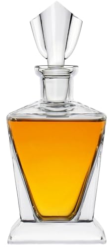 Ravenscroft Crystal | European-Made Hand-Blown Bishop Decanter with Stopper | 100% Lead-Free Crystalline | 32 FL Oz | Elegant & Sturdy | Gift-Boxed