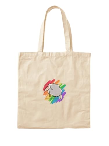 Sac fourre-tout Pride Sheep grand cabas de plage et de shopping en tissu