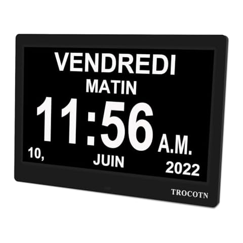 Horloge numérique TROCOTN 10 Pouces Cover